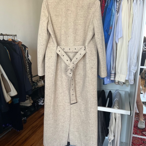 The Row Oatmeal Cashmere/Wool Long Coat - Picture 5 of 8